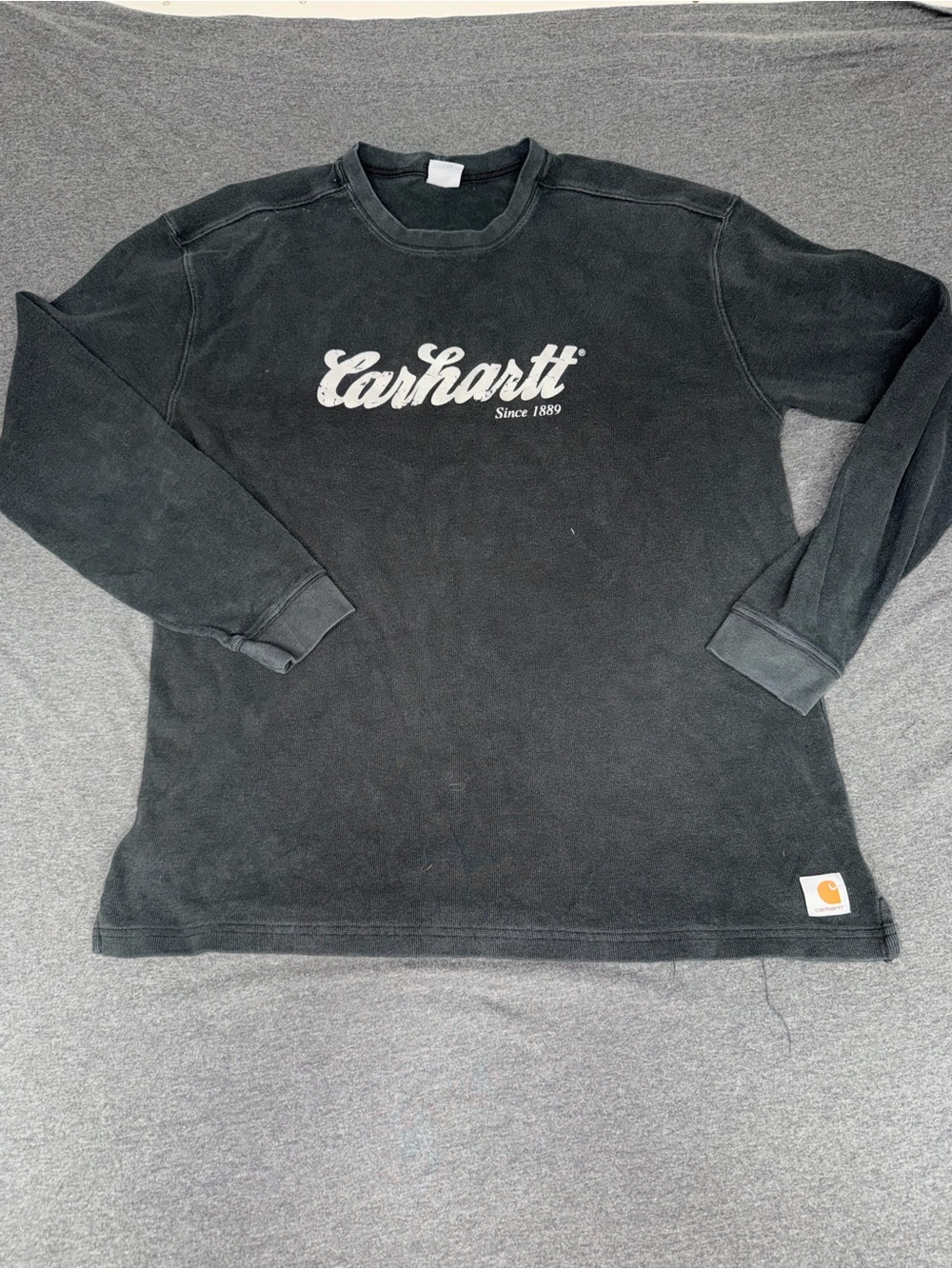 Carhartt Black Long Sleeve Logo Crewneck Shirt Size XL